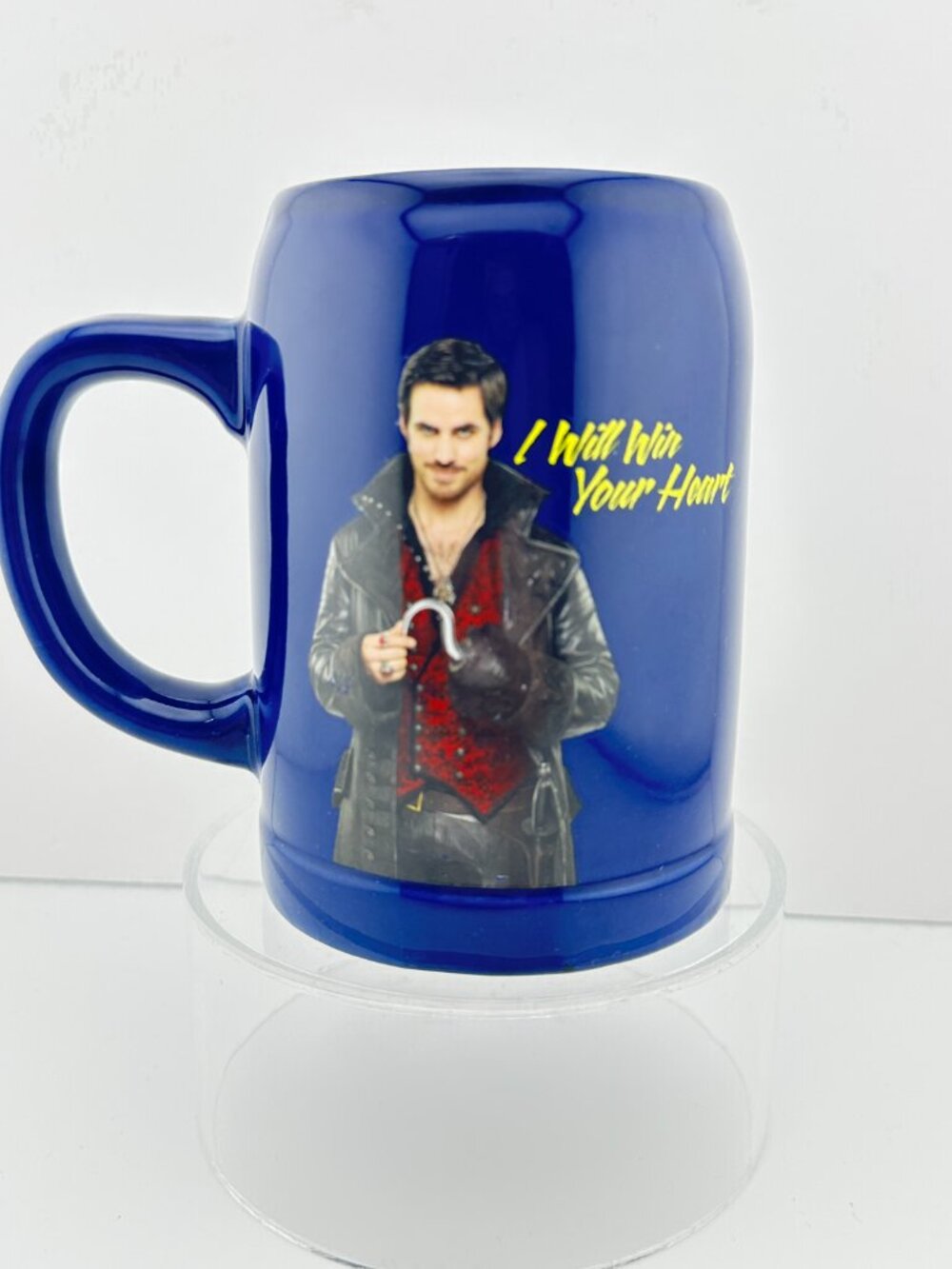 "Once Upon a Time" Captain Hook Stain Mug Ceramic Dark Blue 20 oz Beverage Stain